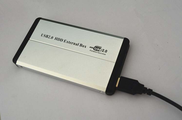 Aluminum Sandblasting 2.5-inch hard disk box Parallel USB2.0 HDD Enclosure support 500GB